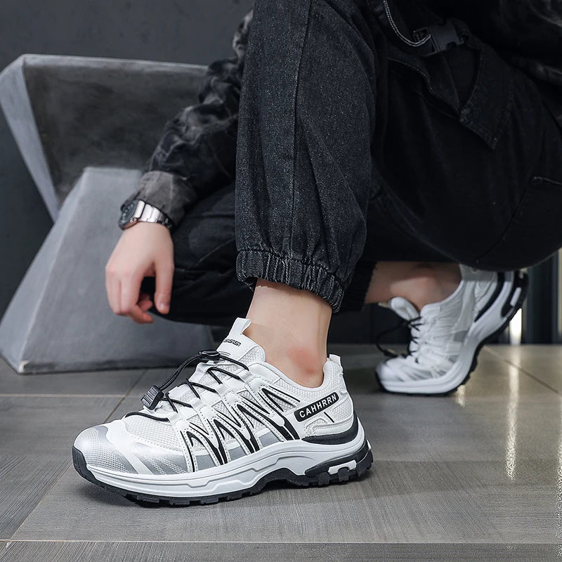 Chaussures de sport pour hommes, été, antidérapantes, semelle épaisse et souple, rebondissantes, pour la randonnée en extérieur, nouvelle collection 2026, chaussures décontractées confortables en maille pour hommes