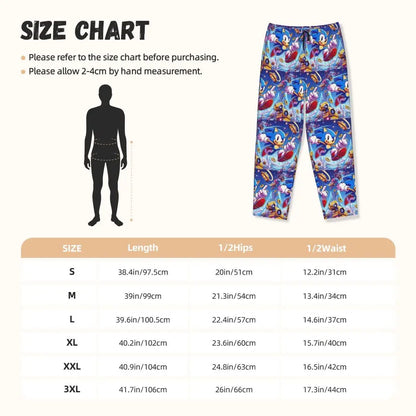 Custom Printed Womens Soniced Pajama Pants Hedgehog Game Sleepwear Sleep Lounge Bottoms with Pockets