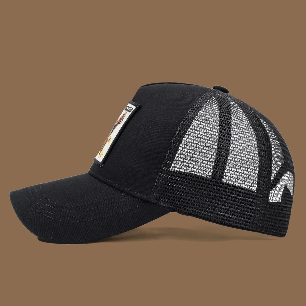 Unisex Trucker Cap with Eagle Embroidery & Applique - Suitable for Daily Casual Wear, Sports and Sun Protection