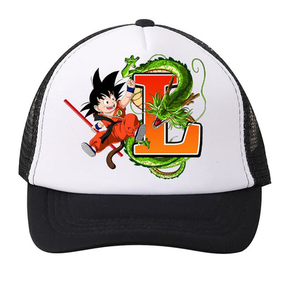 Casquettes de baseball en maille Dragon Ball - Dessin animé Son Goku - Lettres - Adultes et enfants - Casquettes de sport - Anime - Été - Protection solaire - Casquette à visière - Cadeau - Nouveauté