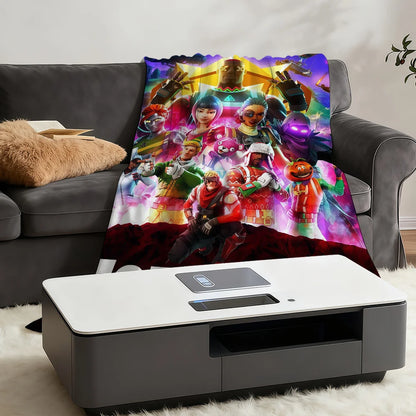 Manta Decorativa Super Aconchegante em Peluche para Sala de Estar, F-FORTNITES-ES, Sala de Jogo, Sofá, Presentes de Aniversário Infantis