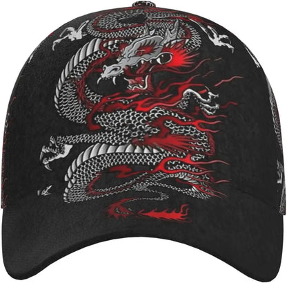 Czapka z daszkiem Dragon Snapback – męskie czapki baseballowe, męskie czapki przeciwsłoneczne, regulowana czapka typu „trucker” dla kobiet i mężczyzn