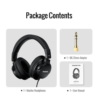 TAKSTAR PRO 70 Professionelle Studio-Monitoring-Kopfhörer – Geschlossenes kabelgebundenes Over-Ear-Headset für Musikproduktion, DJ, Gaming & Recording