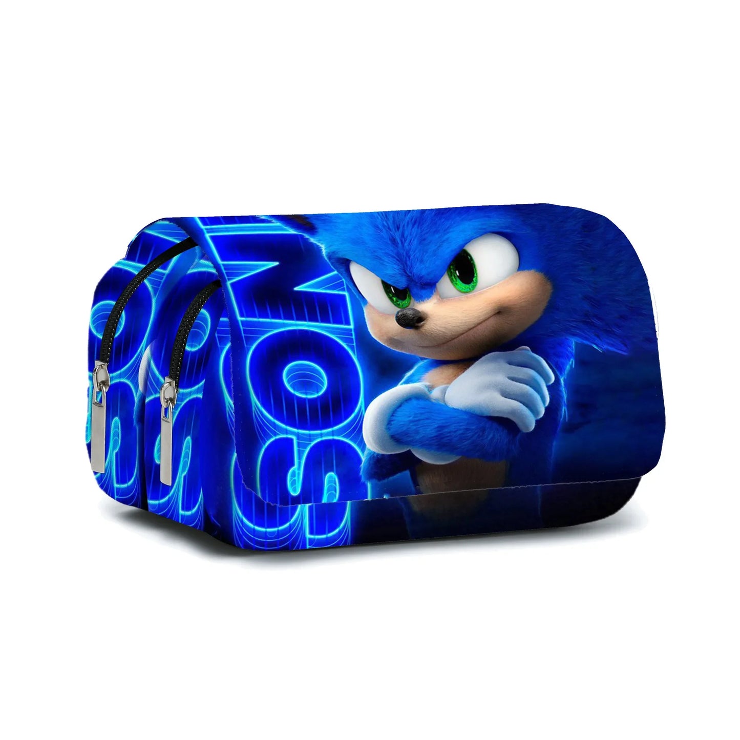 Sonic The Hedgehog Double Pencil Case Stationery Bag Storage Pouch