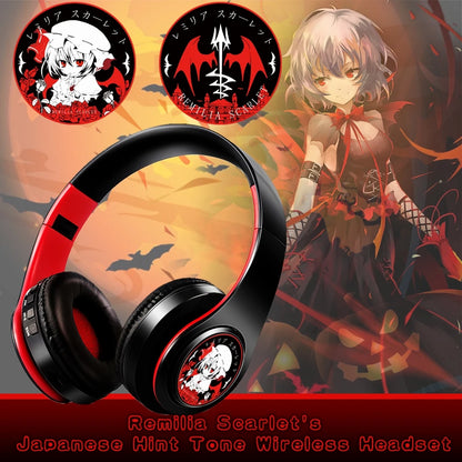 Auriculares anime over-ear Miku Nakano Sanjiu Bluetooth 5.0 – Headset gaming estéreo inalámbrico con graves profundos, micrófono y compatibilidad con tarjeta TF
