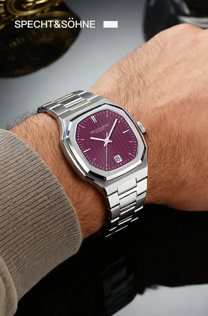 New Arrivals Specht&Sohne Watch 37MM Automatic Watches For Men Japan 8215 Movt Sapphire Crystal Stainless Steel 50M Waterproof