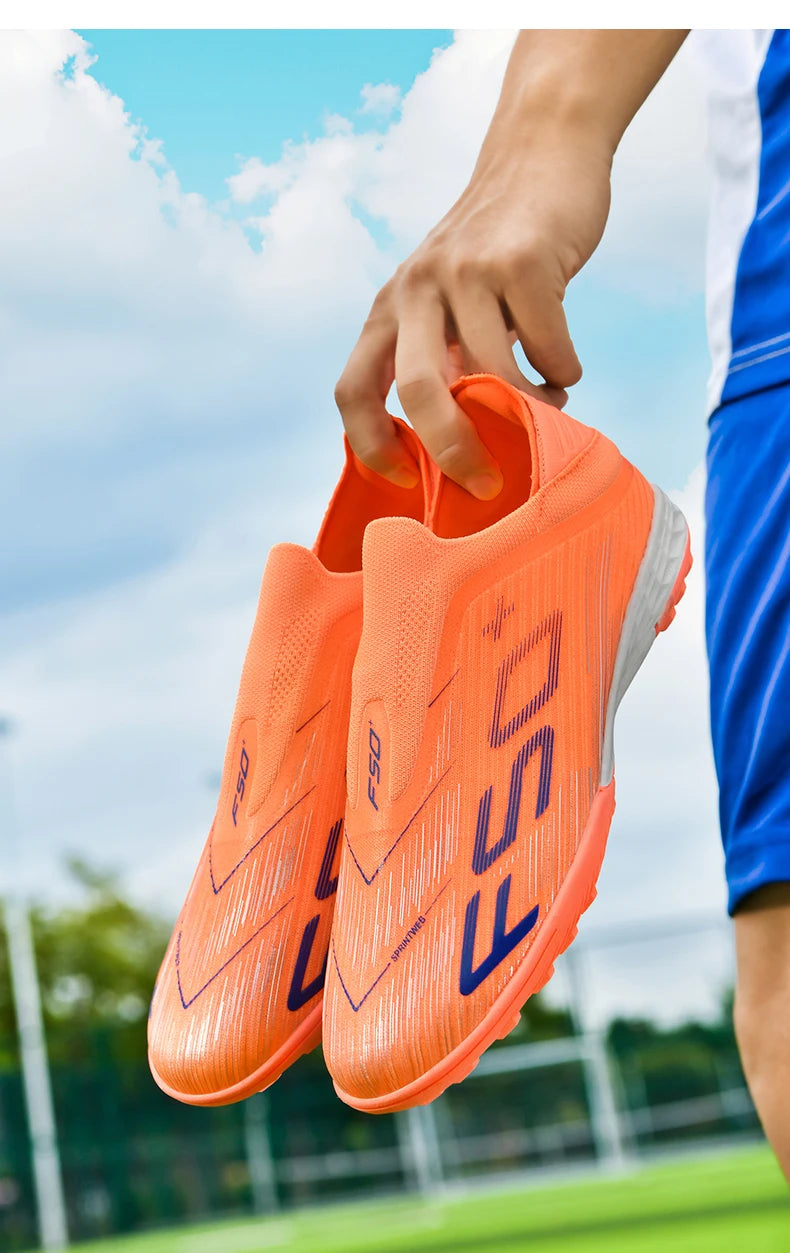 New Men Football Boots Match Grass Cleats High-quality Soccer Shoes Futsal Sneakers Non-Slip Indoor Hot-selling High-top Outdoor