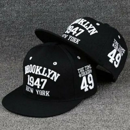 Men's Letter Embroidery Tide All-match Flat Brim Baseball Cap Ladies Summer Hip-hop Hat Outdoor Shade Adjustable Peaked Cap