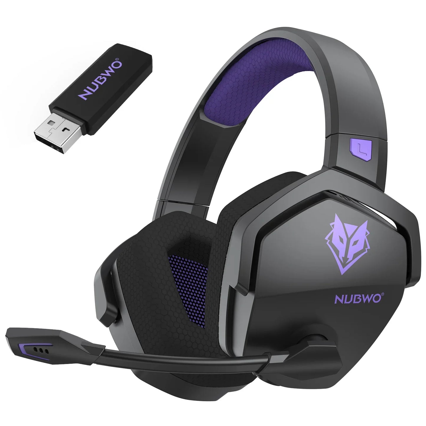NUBWO G06 Pro Wireless Gaming Headset with Charging Station – Bluetooth 5.3 Gaming Headphones for PS5, PS4 & PC with ENC Microphone and 120-Hour Battery Life