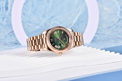 PAGANI DESIGN New DD36 Rose Gold Luxury Automatic Mechanical Watch For Men ST16 100M Waterproof AR Sapphire Glass Wristwatch Men
