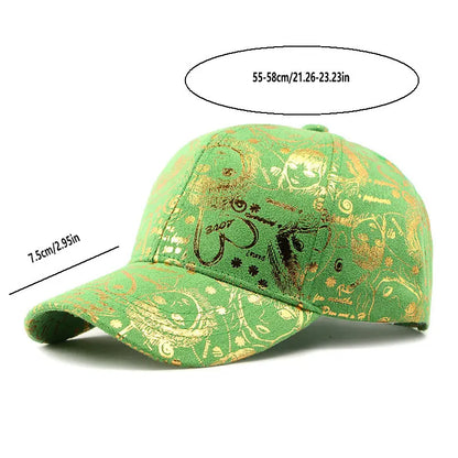 Casquette de baseball Graffiti, casquette Joker hip-hop d'extérieur avec estampage doré, casquette de baseball street cool, casquette de sport pour hommes et femmes