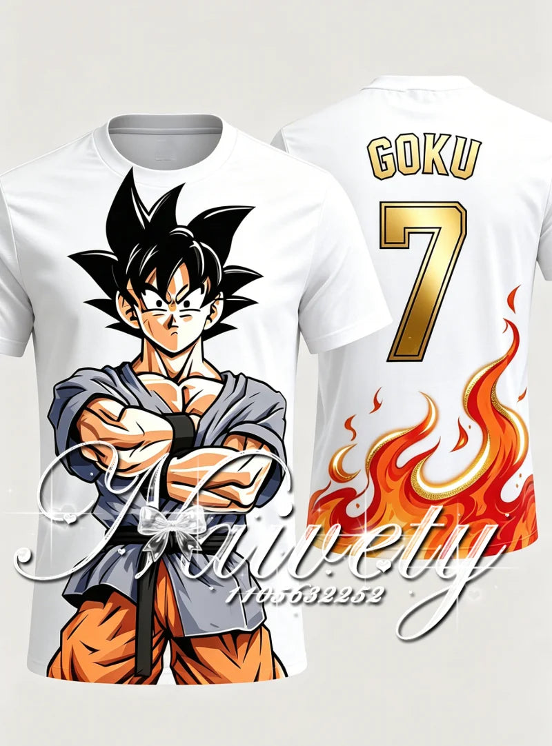 2026 New Summer Dragon Ball Z UI Goku & Classic Goku 3D Print Soccer Jersey Unisex Quick Dry Breathable Short Sleeve T-shirt