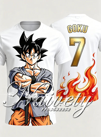 2026 New Summer Dragon Ball Z UI Goku & Classic Goku 3D Print Soccer Jersey Unisex Quick Dry Breathable Short Sleeve T-shirt