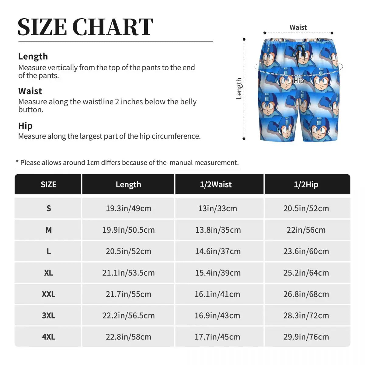 Custom Megaman Video Game Mega Man Short Pajama Pants Men Sleepwear Sleep Lounge Bottom Shorts Sleeping Pants