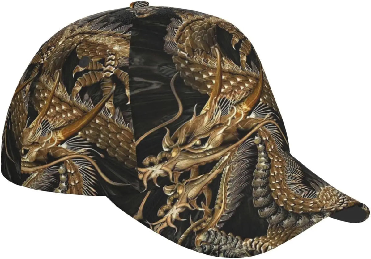 Czapka z daszkiem Dragon Snapback – męskie czapki baseballowe, męskie czapki przeciwsłoneczne, regulowana czapka typu „trucker” dla kobiet i mężczyzn