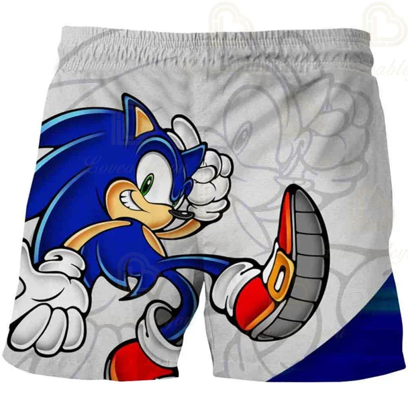 3D Print Fashion Children's Pants S-Sonici Shorts Kids Summer Beachwear Swim Trunks Swimsuits Beach Shorts Trousers