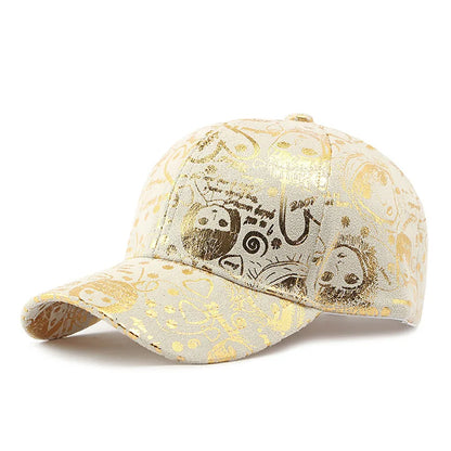 Casquette de baseball Graffiti, casquette Joker hip-hop d'extérieur avec estampage doré, casquette de baseball street cool, casquette de sport pour hommes et femmes