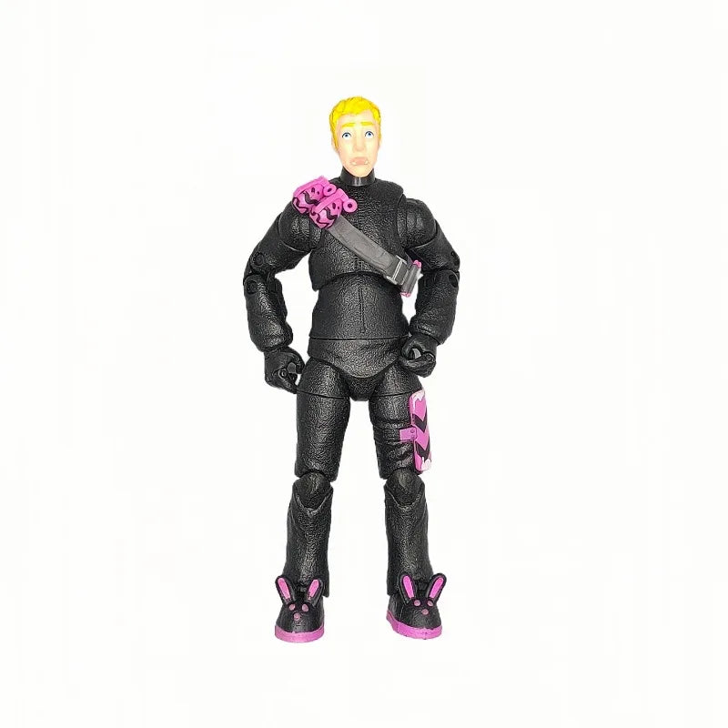 Neue Fortnite Trooper Sky Fox Raven Black8 Spielfigur – bewegliche Cartoon-Actionfigur, cooles dekoratives Ornament und Spielzeug