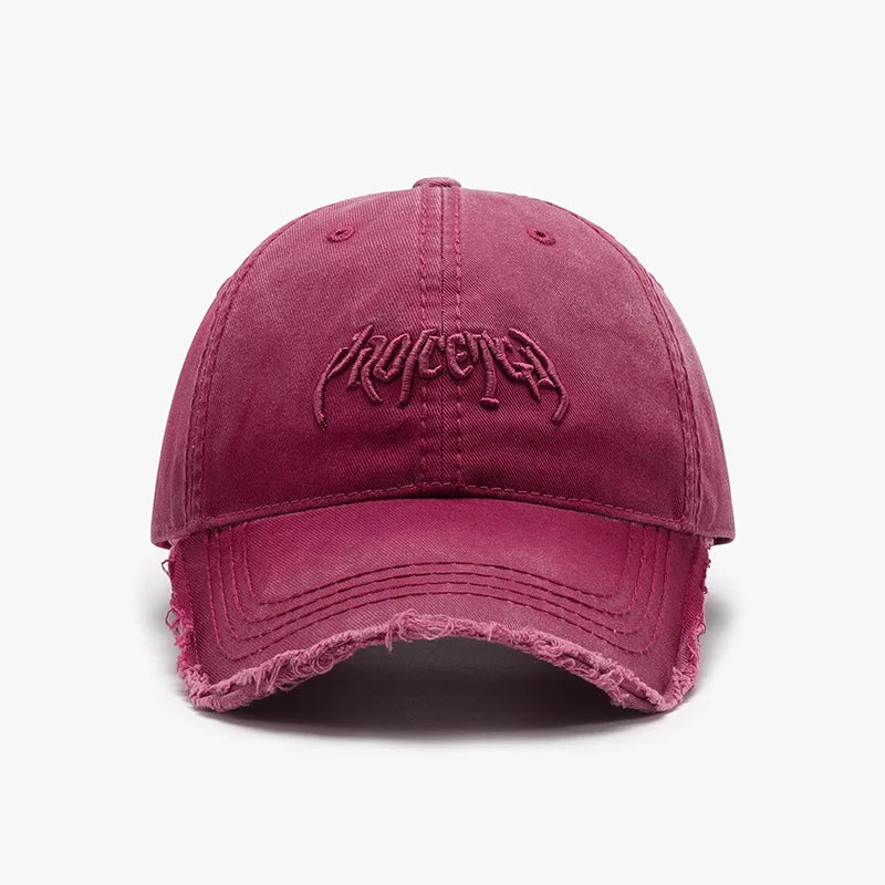 Casquette de baseball pour homme à broderie en 3D, en tissu souple, à bords irréguliers, style européen et américain, polyvalente et ajustable
