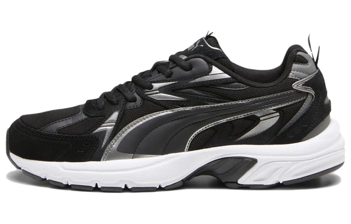 Chaussures de sport décontractées basses, respirantes et amortissantes Puma Milenio, couleur noire, 393489-01.