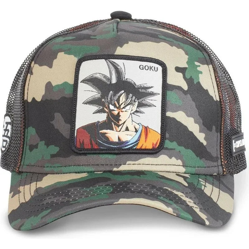 „Dragon Ball Buu Goku“ kepurė – vasarinė kelioninė kepurė su snapeliu, vyriška, siuvinėta, hip-hop stiliaus, su saulės skydeliu, reguliuojama, „trucker“ stiliaus tinklinė kepurė