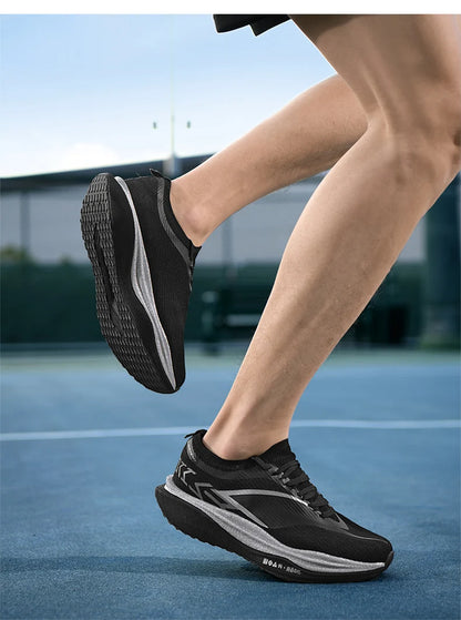 Specialty Marathon Men Running Shoes Carbon Plate Sports Breathable Lightweight Women's Comfortable Athletic Non-slip Sneakers