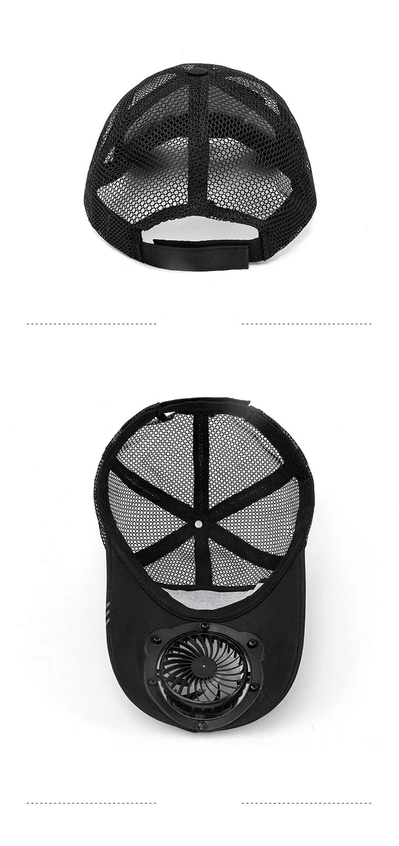 Solar Powered Charge Fan Baseball Cap Adults Summer Outdoor Camping Fishing Sun Shading  Duck Tongue Mesh Cap Father's Day Gifts