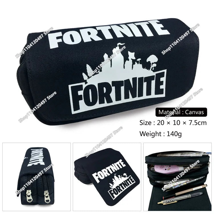 Fortnited Schüler-Federmäppchen mit großem Fassungsvermögen, Stiftetasche für Kinder, Spielzeug, Schulbedarf, Schreibwaren-Etui, Gaming-Geschenk für Jungen