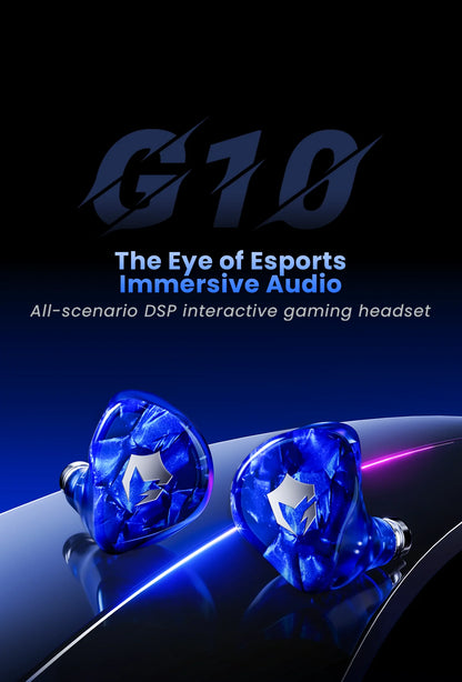 Auricolari gaming HiFi cablati EPZ G10 – Cuffie monitor in-ear Type-C e 3.5mm con DAC, isolamento acustico, cavo rimovibile e microfono