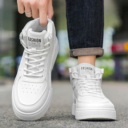Breathable Men's Casual Shoes Skate Shoes Mid-Top Breathable Versatile Sports Shoes Suitable for All-Day Wear