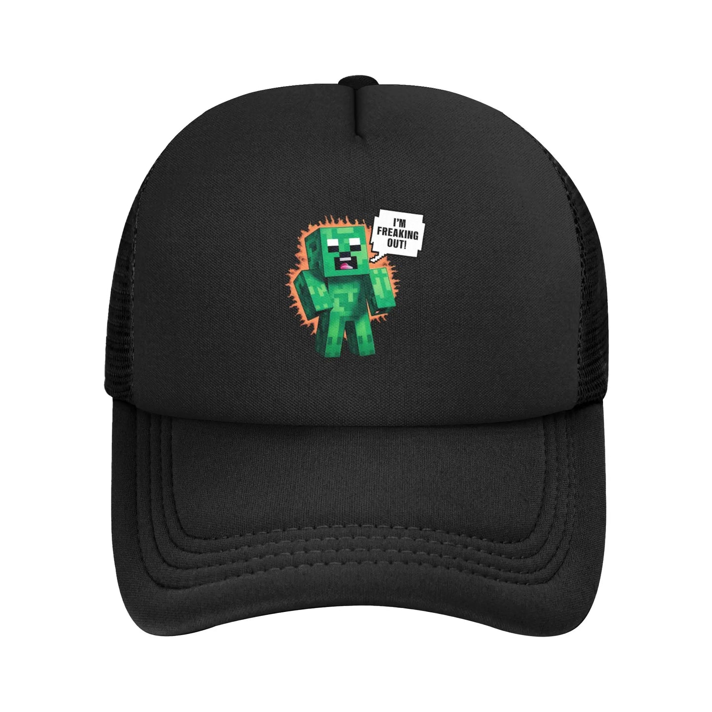 Adult Creepers Zombie Hostile Mob Character Trucker Cap Mesh Baseball Caps Polyester Hat Sun Caps Adjustable Golf Hats Summer
