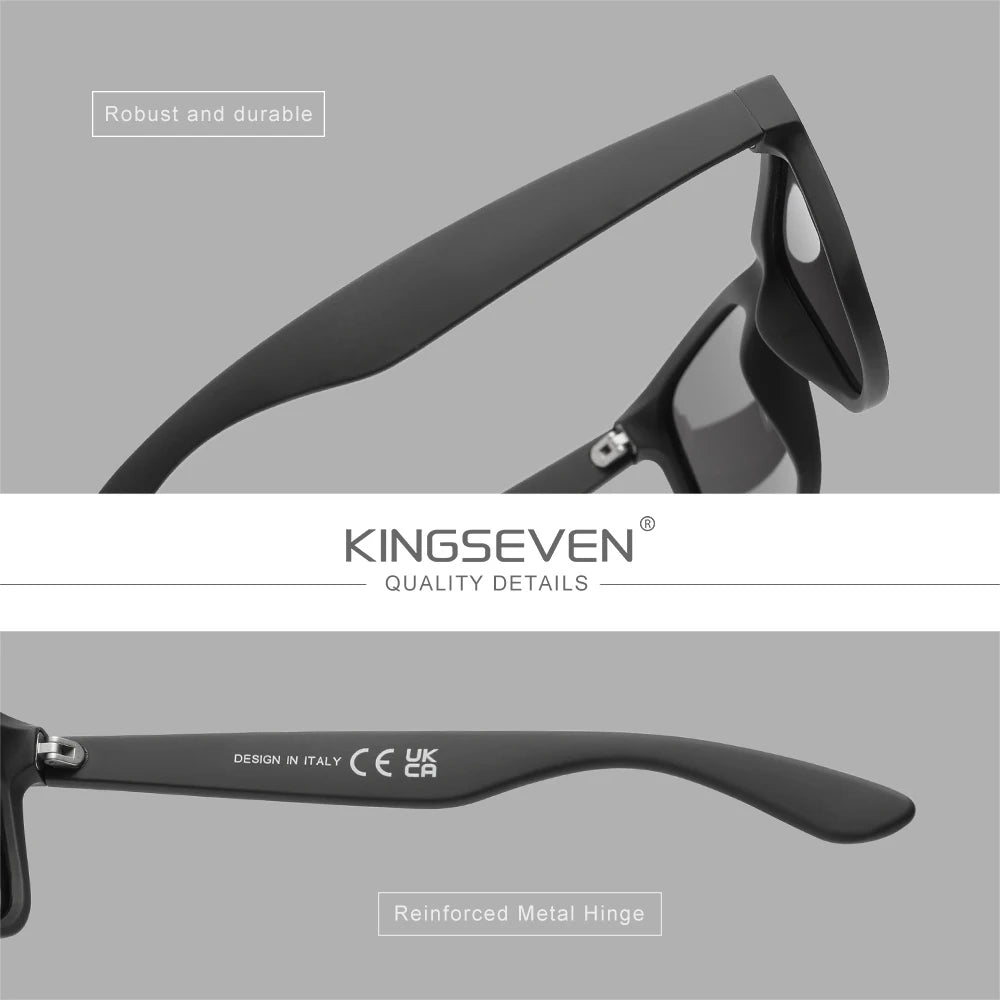 KINGSEVEN Fashion Square polarizované sluneční brýle pro muže a ženy – brýle na řízení, outdoor a cestování, UV400