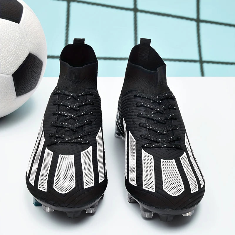 Fotbollsskor för män, New TF, sneakers för konstgräs och turf, ultralätta herrfotbollsskor, bekväma ankelhöga fotbollsskor för futsal och snabbt spel