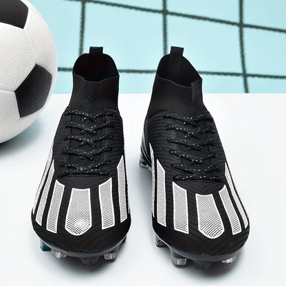 Fotbollsskor för män, New TF, sneakers för konstgräs och turf, ultralätta herrfotbollsskor, bekväma ankelhöga fotbollsskor för futsal och snabbt spel