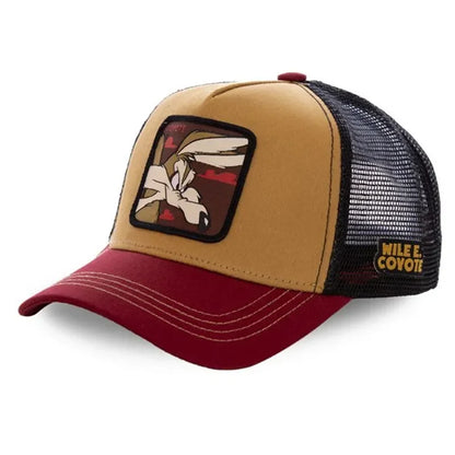 Czapka unisex z motywem anime, naszywka haftowana, czapka baseballowa, czapka typu trucker, czapki siatkowe, czapka przeciwsłoneczna