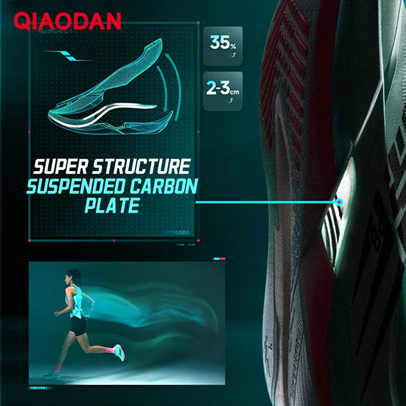 QIAODAN Feiying PB6.0 Men Running Shoes Professional Marathon Full Palm Suspended Carbon Board Racing Race Sneakers QDB023261299