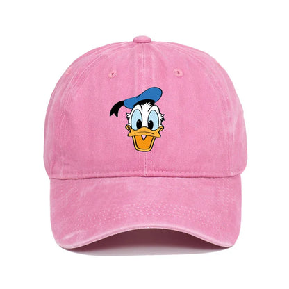 Unisex Vintage Washed Mickey Minnie Print Baseball Cap for Men Women Cartoon Trucker Hat Adjustable Snapback Casual Hip Hop Hat