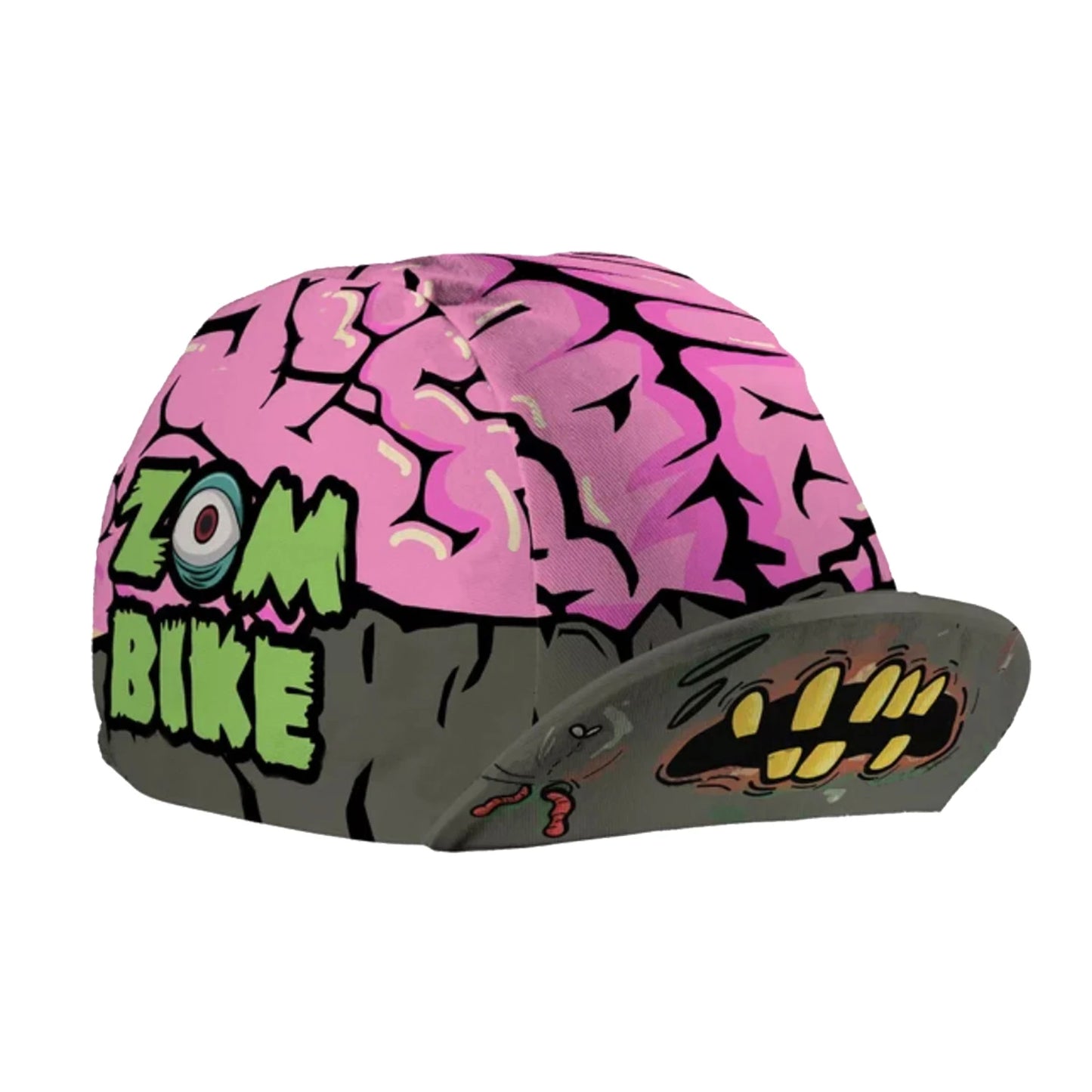 SweetMatt Classic Retro Pizza Dinosaur Bulldog Green White Red  Polyester Bicycle Men's Caps Quick Dry Cycling Sports Balaclava