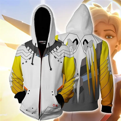 Anime gaming hoodie majica s kapuljačom, 3D print Overwatches DVA DJ, cosplay kostim za žene, muškarce i parove, jakna s kapuljačom, gornji odjevni predmet