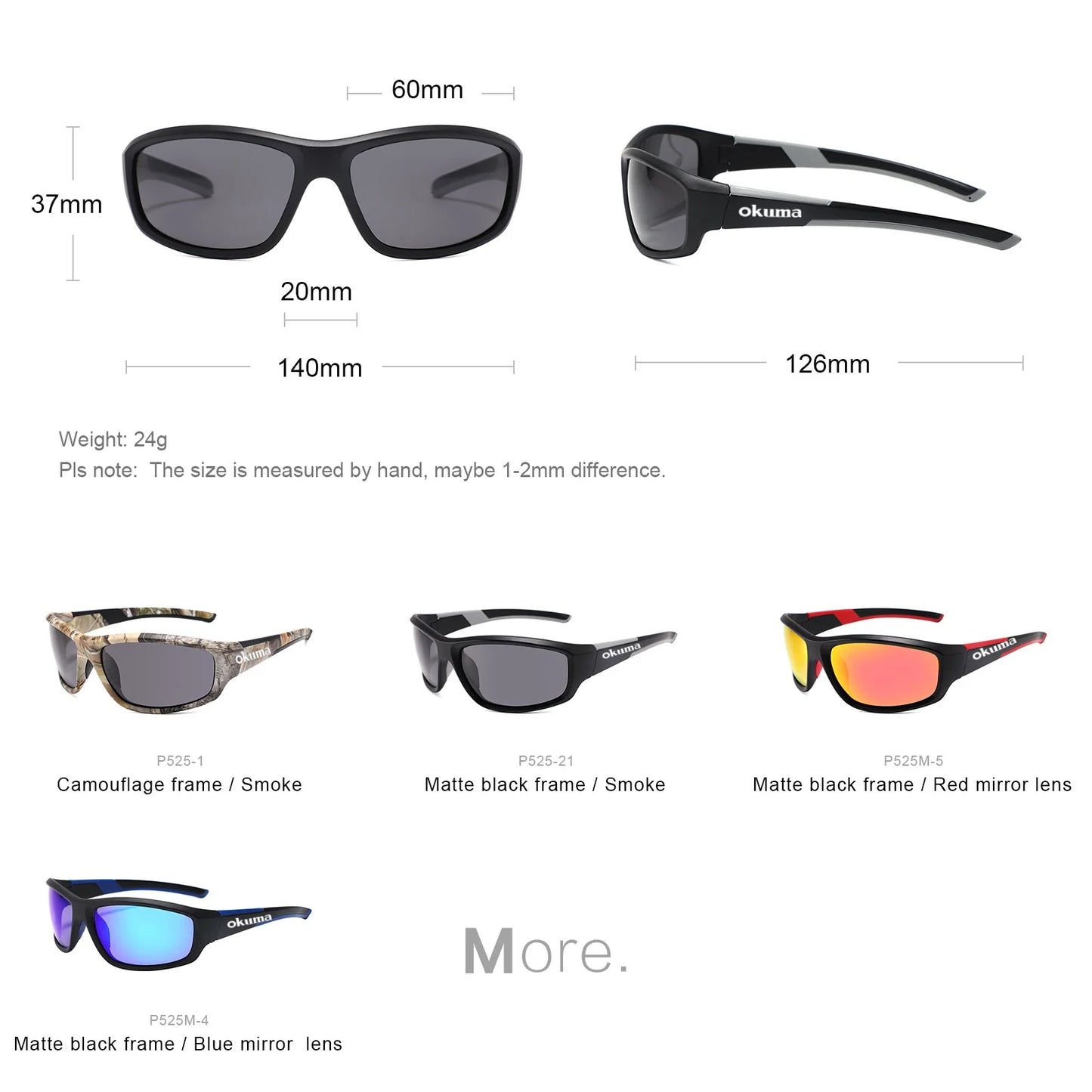 Okuma new fashion outdoor polarized glasses UV400 for cycling fishing driving camping and other sports