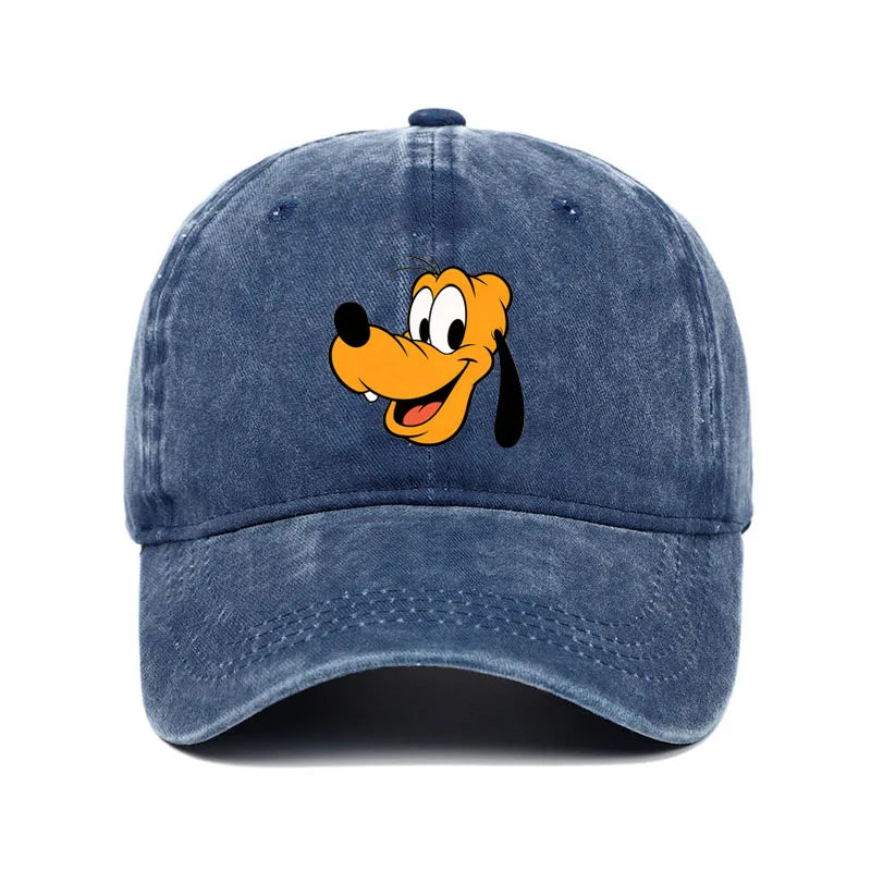 Unisex Vintage Washed Mickey Minnie Print Baseball Cap for Men Women Cartoon Trucker Hat Adjustable Snapback Casual Hip Hop Hat