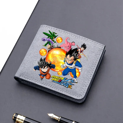 Dragons Ball Wallet Anime Goku Men Short Folding Purse Cartoon Card Holder Kids Coin Photo Case Fashion Pocketbook Birthday Gift