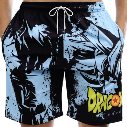 2026 Summer Dragon Ball GokuVegeta Summer Creative Casual Pants Large Size Anime Character Peripheral Quick Dry Casual Shorts
