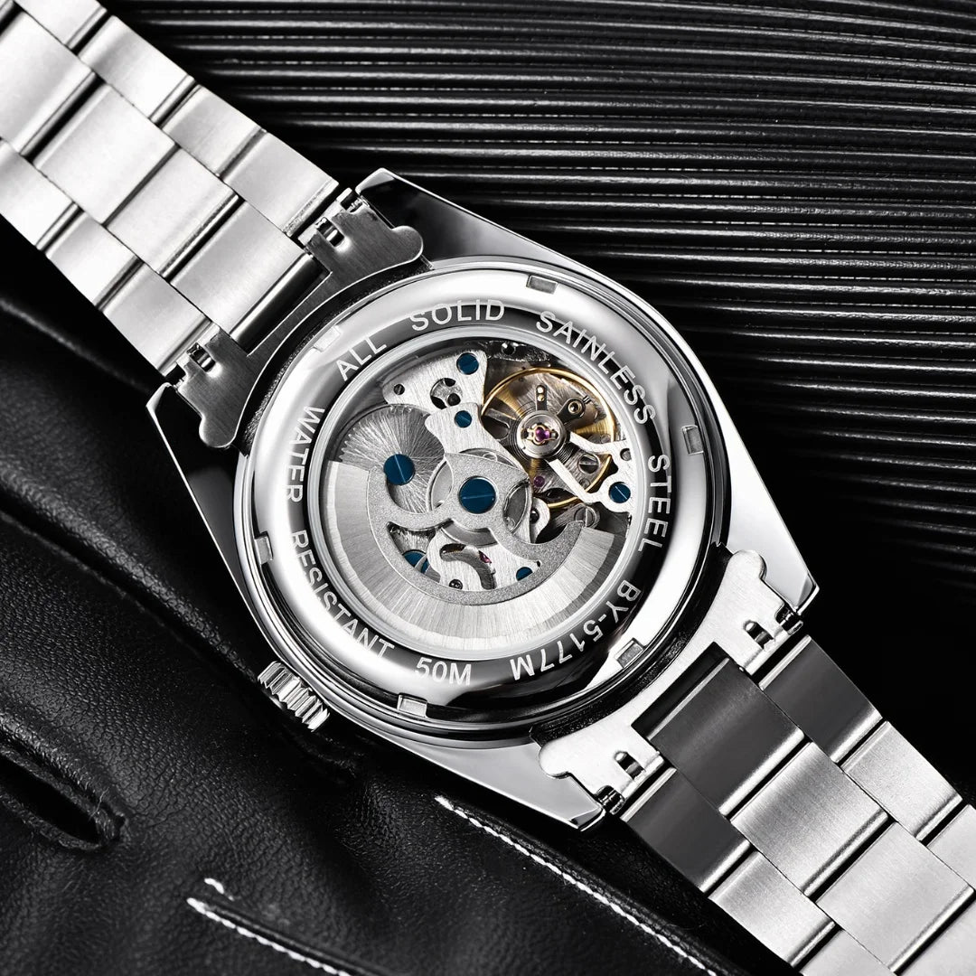 BENYAR 2025 Neue automatische mechanische Herrenuhr, Business-Sport-Luxus-Herrenuhr, 50M wasserdichte Uhr, Relogios Masculino