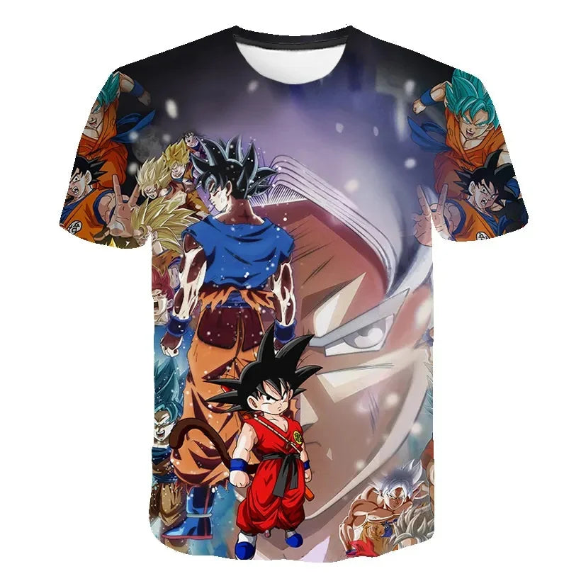 2026 Men's T-shirts Dragon Ball Z T-shirt Boys Clothes Children's Clothing Summer Short Sleeve Kids Cartoon Tee Tops Baby Boy