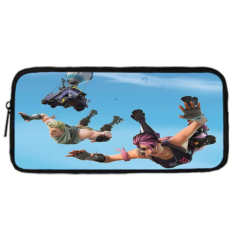 Mochila Escolar Infantil com Mala de Ombro e Estojos para Lápis, Malas Escolares com Design Hot Game-F-FortniteS para Rapazes e Raparigas, Melhor Presente