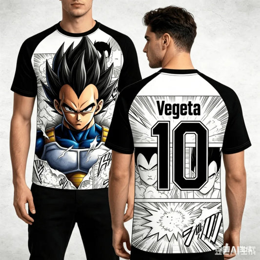 2026 Summer Dragon Ball Retro Fitness T-shirt Men's 3D Printed Short-sleeved Family Unisex Kids Sports Breathable Top Shirt