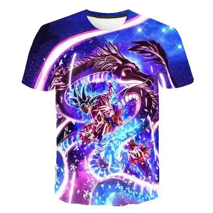 Anime Dragon Ball Goku Print T Shirts Cartoon Shirt Summer Breathable T-shirt And Comfortable T-shirts Mens Clothes Tops
