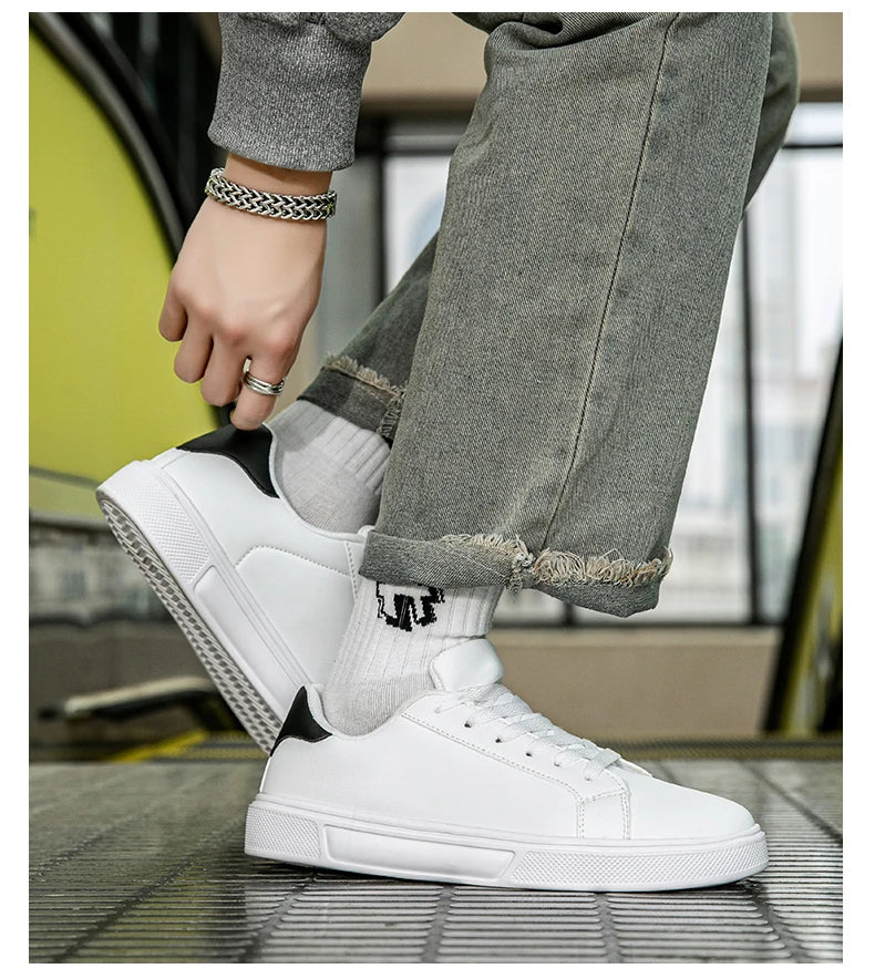PU Leather Men Shoes Sneakers Trend Casual Shoes Leisure Male Sneakers Footwear Men Vulcanized Shoes Couple Shoes Women Shoes