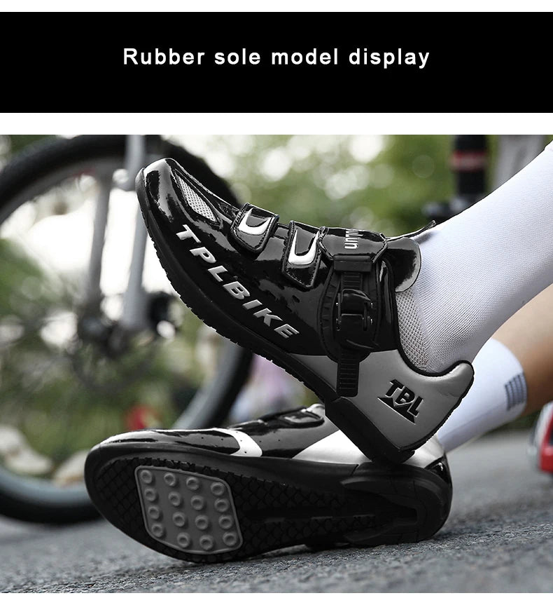 New Men’s and Women’s Bicycle Shoes Outdoor Cycling Shoes with Three Functional Soles Professional Training Shoes